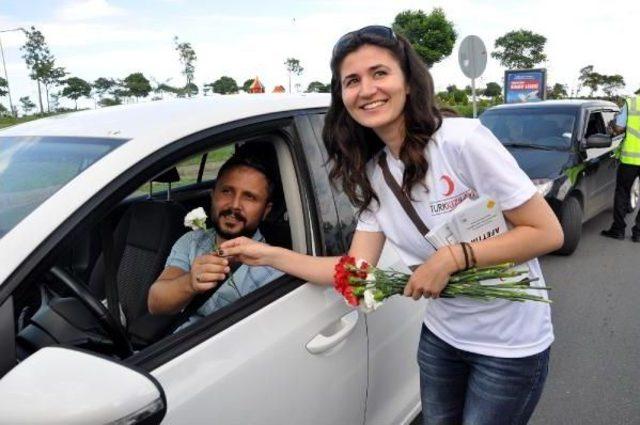 Emniyet Kemeri Takan Sürücülere Karanfil