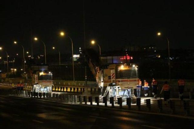 Haliç Köprüsü Metrobüs Yolu Bakıma Alındı