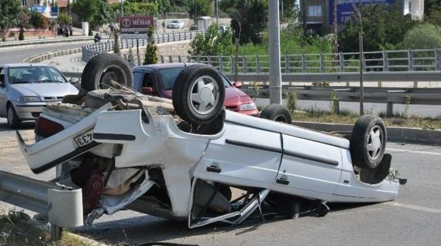 Sinop&rsquo;ta Otomobil Takla Attı: 1 Yaralı