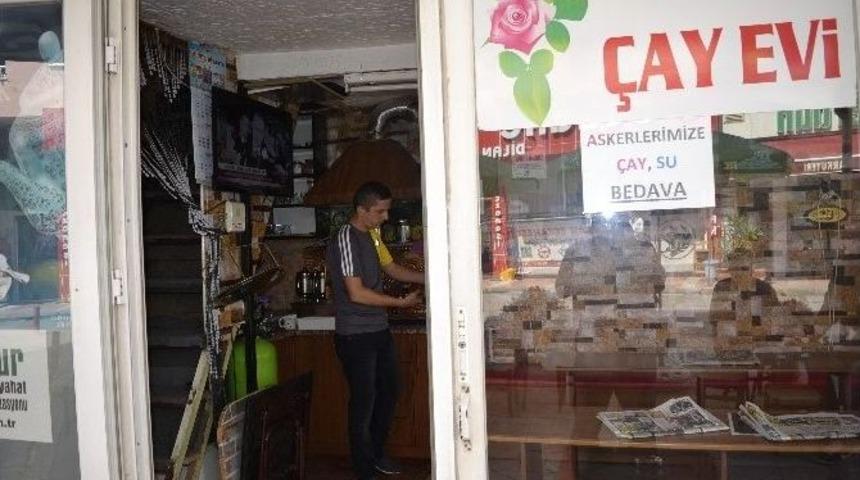 Asker Ve Şehit Ailelerine &Ccedil;ay İle Su Bedava