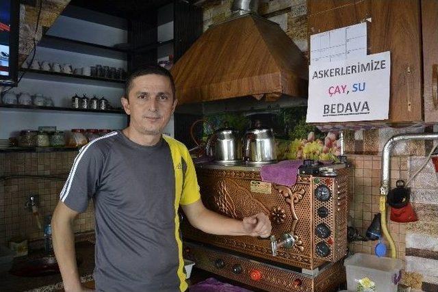 Asker Ve Şehit Ailelerine &Ccedil;ay İle Su Bedava 1