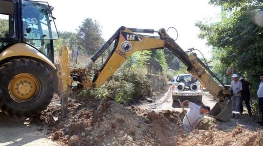 Aydos Orman Yolu D&uuml;zenlemeleri Devam Ediyor