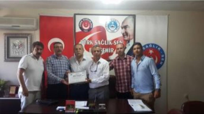 Sportif Amat&ouml;r Olta Balık&ccedil;ılığı Ve Doğal Hayatı Koruma Derneği&rsquo;nden T&uuml;rk Sağlık-sen&rsquo;e &Ouml;d&uuml;l Belgesi