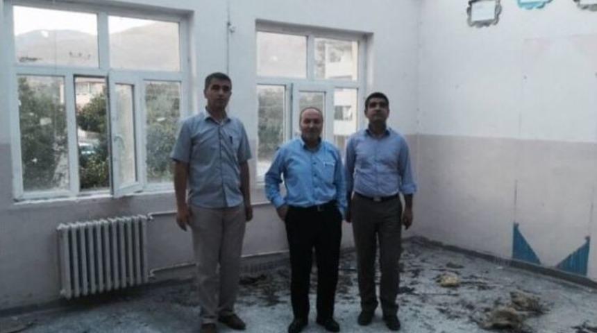 Milli Eğitim M&uuml;d&uuml;r&uuml; Korkmaz Okul İnşaatlarını İnceledi