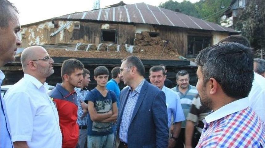 Ak Partili Heyet Yangın &Ccedil;ıkan K&ouml;yde İncelemelerde Bulundu