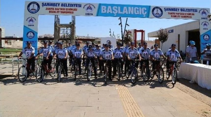 Şahinbey Zabıtası Bisiklet Yarışında Ter D&ouml;kt&uuml;