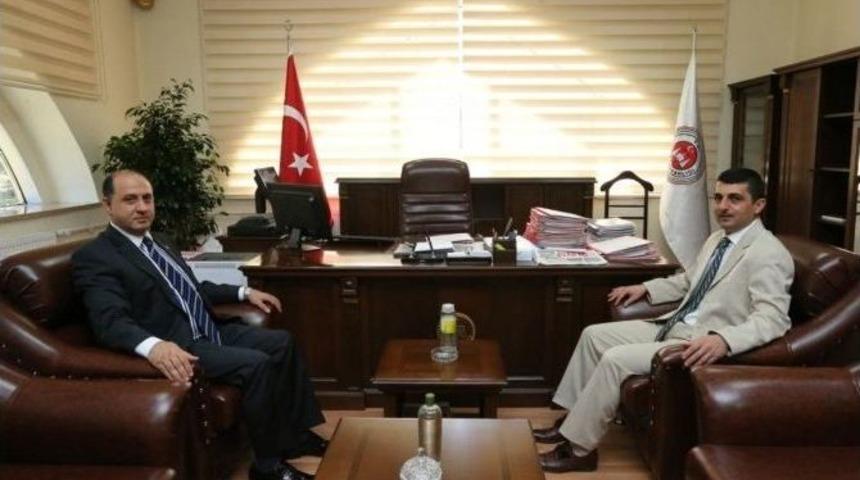 Vali &Ccedil;omaktekin&rsquo;den Başsavcı &Ccedil;elik&rsquo;e Hayırlı Olsun Ziyareti