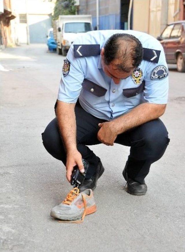 (özel Haber) Polisten Kaçan Hırsız Kül Kedisi Gibi Geride Ayakkabılarını Bıraktı