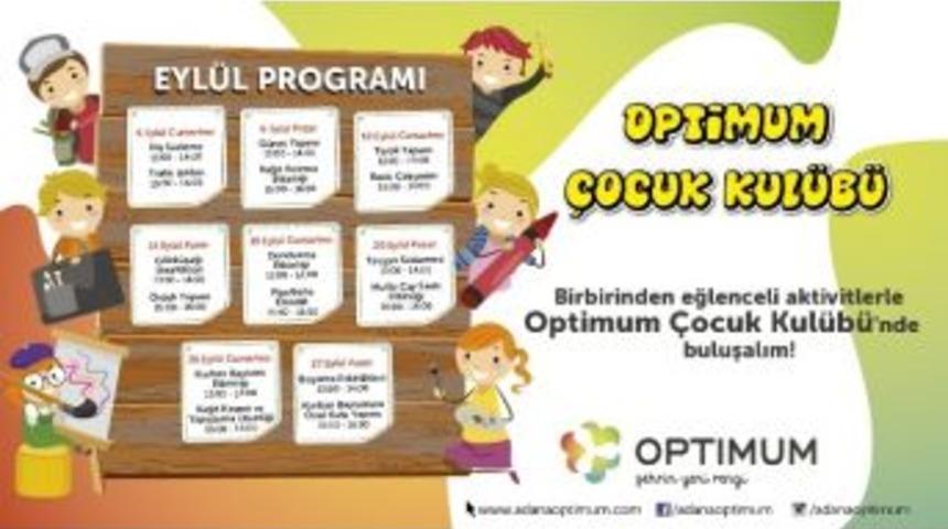 Eyl&uuml;l&rsquo;de Optimum &Ccedil;ocuk Kul&uuml;b&uuml; &Ccedil;ok Renkli
