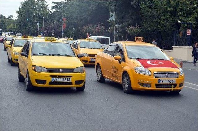 Taksicilerden Kornalı Terör Protestosu