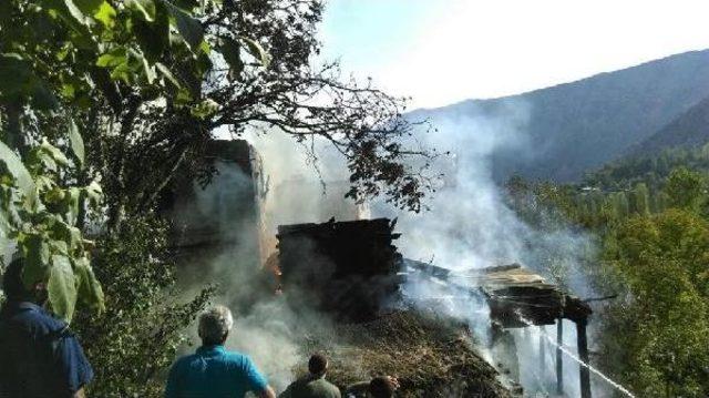 Yusufeli nde Yangın: 8 Ev K&uuml;l Oldu 2