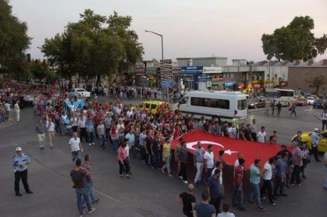 Edirne’De 2 Bin Kişilik Terör Yürüyüşü