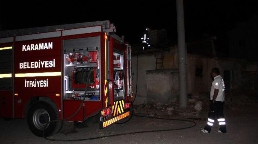 Boş Evde Patlamanın Ardından Yangın &Ccedil;ıktı