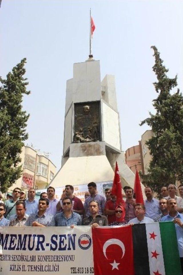 Kilis’te Terör Olayları Protesto Edildi