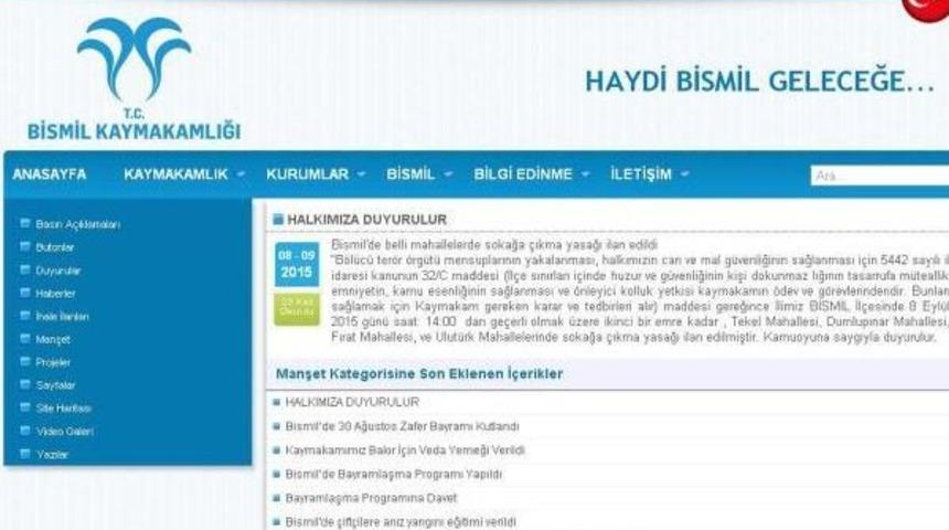 Bismil'in 4 Mahallesinde Sokağa &Ccedil;ıkma Yasağı Ilan Edildi