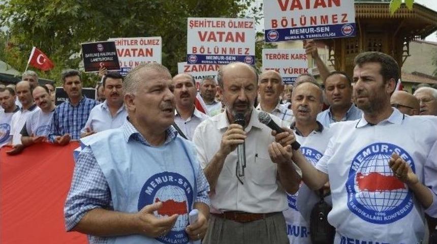 Memur-sen &Uuml;yelerinden Ter&ouml;re Tepki