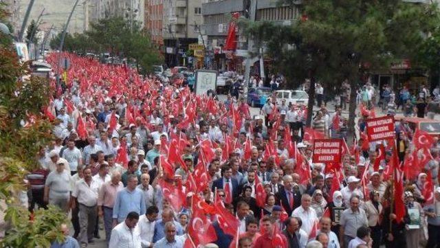 Çankırı'da Binler Şehitlerimiz Ve Teröre Lanet Için Yürüdü