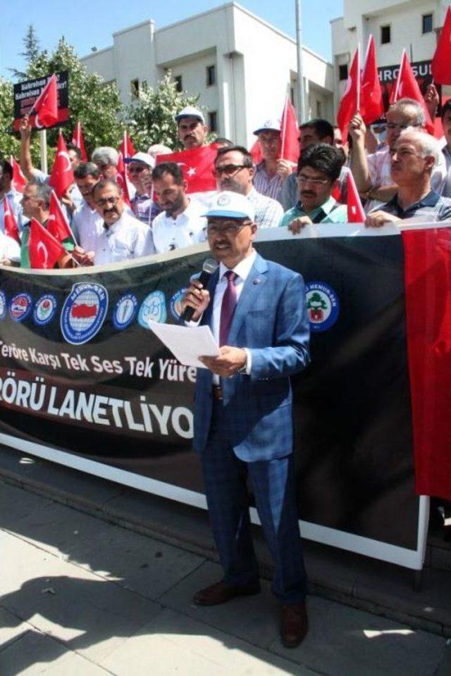 Nevşehir’De Memur-Sen Üyelerinden Terör Protestosu