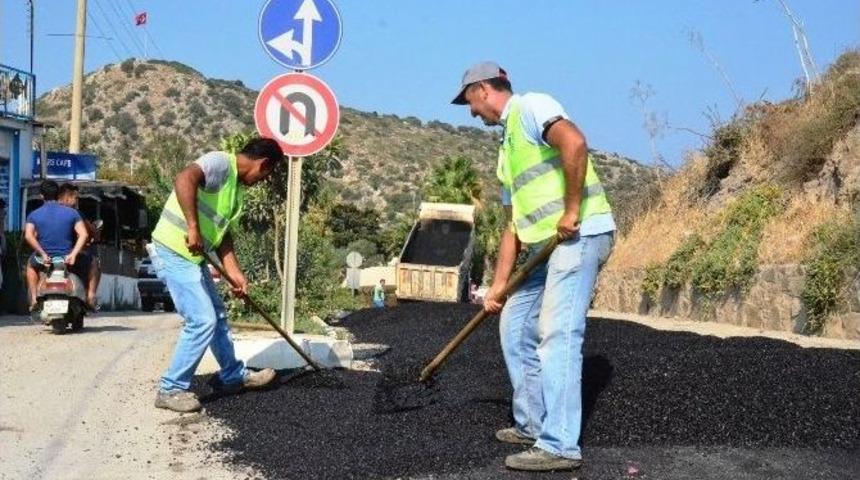 Bodrum&rsquo;da Asfaltlama &Ccedil;alışmaları G&uuml;m&uuml;şl&uuml;k İle Devam Etti