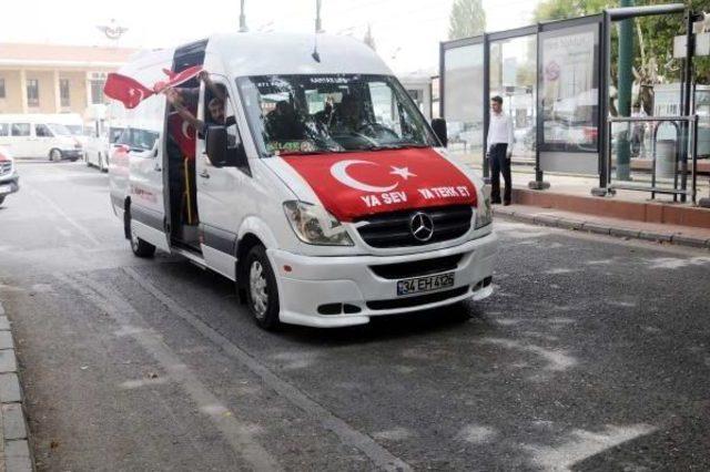 Gaziantep'te Servis Şoförlerinden Konvoylu Terör Protestosu