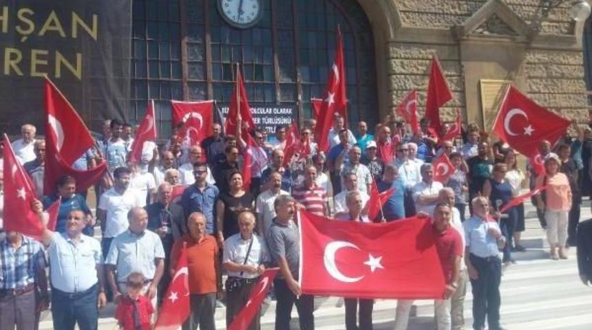 Haydarpaşa Garı'nda Ter&ouml;r Protestosu