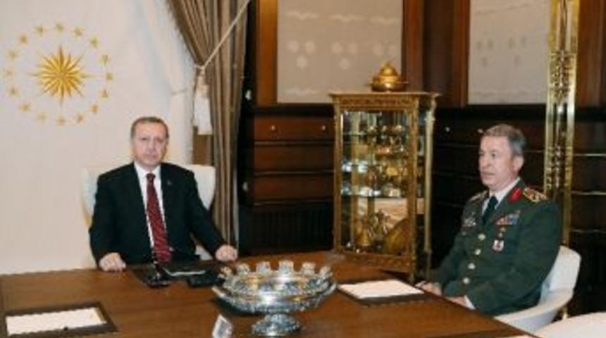 Cumhurbaşkanı Erdoğan, Genelkurmay Başkanı Akar&rsquo;ı Kabul Etti