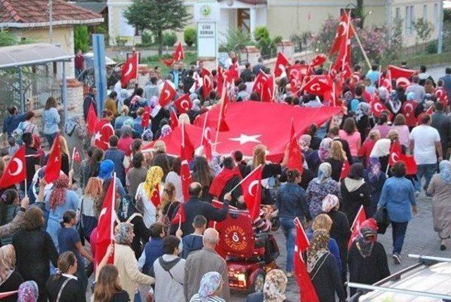 Cide’de Terör Olayları Protesto Edildi