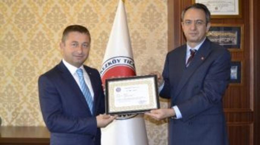 &Ccedil;erkezk&ouml;y Kaymakamı Kubilay&rsquo;dan, &Ccedil;tso Başkanı Kozuva&rsquo;ya &rsquo;başarı Belgesi&rsquo;