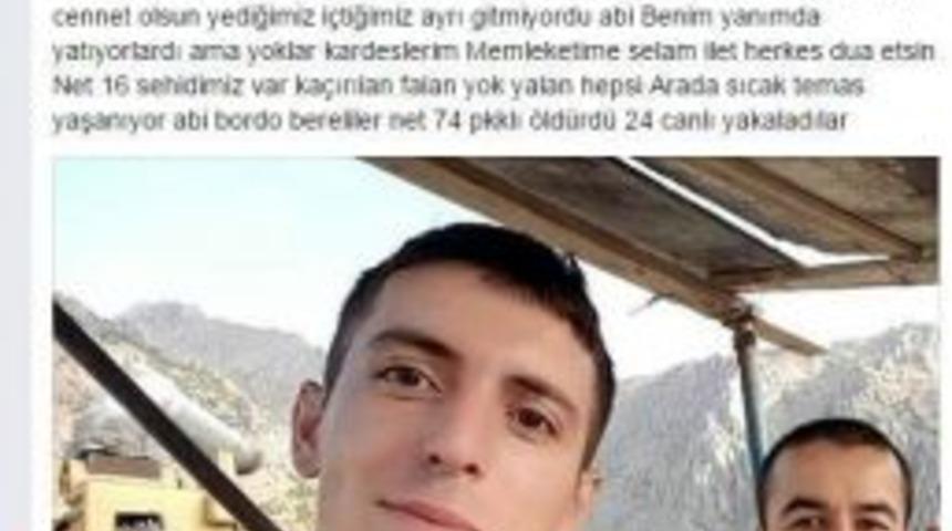 Antalyalı Şehit Uğur Yıldız&rsquo;ın Silah Arkadaşından Duygulandıran Mesaj