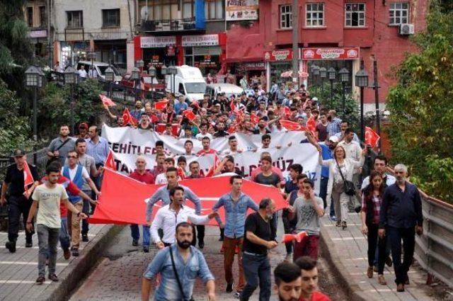 Trabzon’Da Teröre Tepki Yürüyüşü