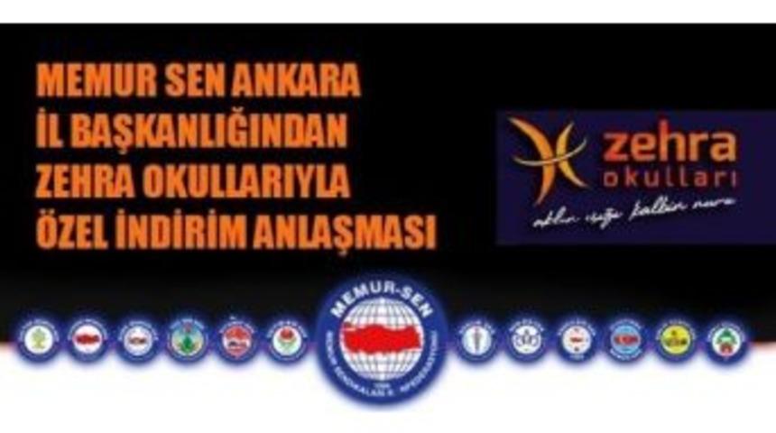 Memur-sen&rsquo;den Zehra Okulları İle İndirim Anlaşması