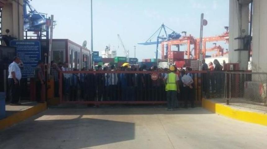 Haydarpaşa Limanı'nda "kapı" Protestosu