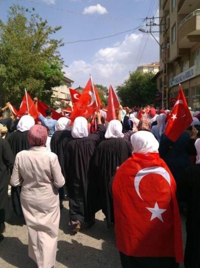 Pazaryeri’nde Binlerce Kişiden Teröre Lanet Yürüyüşü