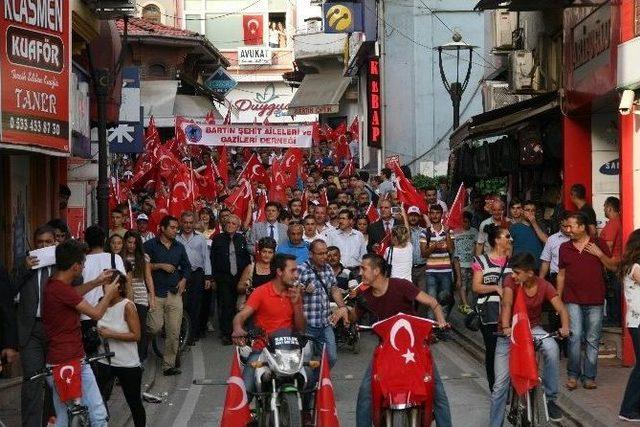 Bartın’da Teröre Tepki Yürüyüşü