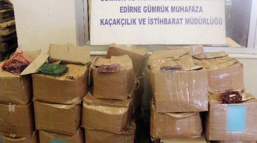 Kapıkule&rsquo;de 115 Bin Tl Değerinde Ka&ccedil;ak Nargile T&uuml;t&uuml;n&uuml; Ele Ge&ccedil;irildi