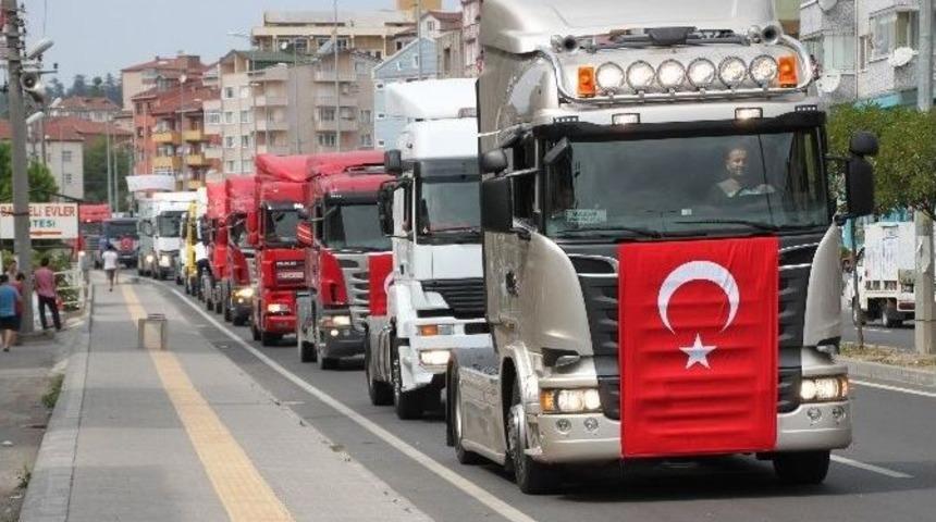 Tır Şof&ouml;rlerinden Ter&ouml;re Tepki