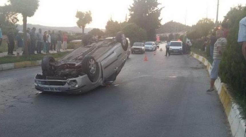 S&ouml;ke&rsquo;de Otomobil Takla Attı: 1 Yaralı