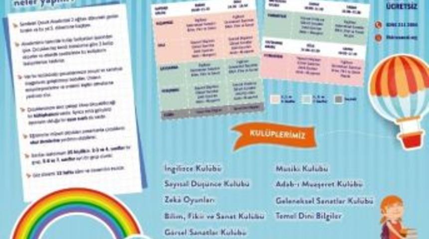 Serdivan &Ccedil;ocuk Akademisi Kayıtları 14 Eyl&uuml;lde Başlıyor