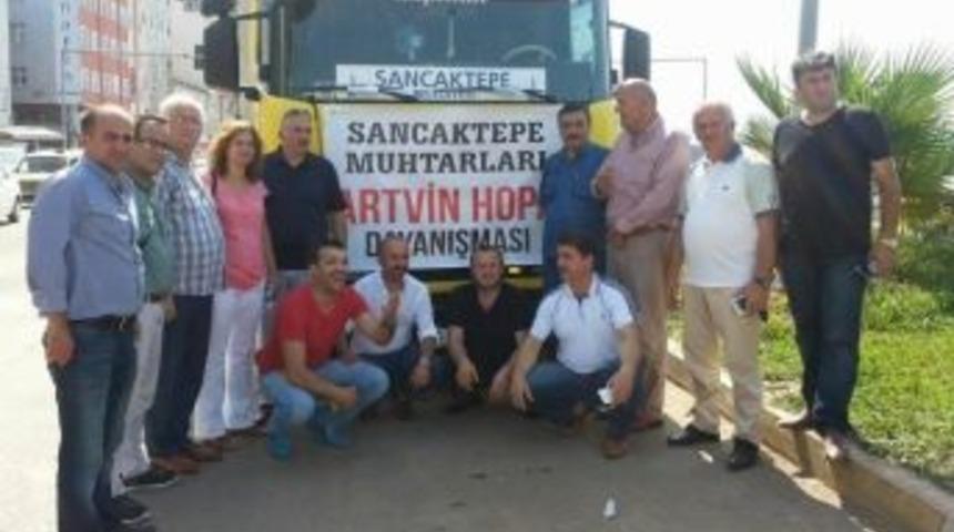 Sancaktepeli Muhtarlarda Hopa&rsquo;ya Yardım Eli