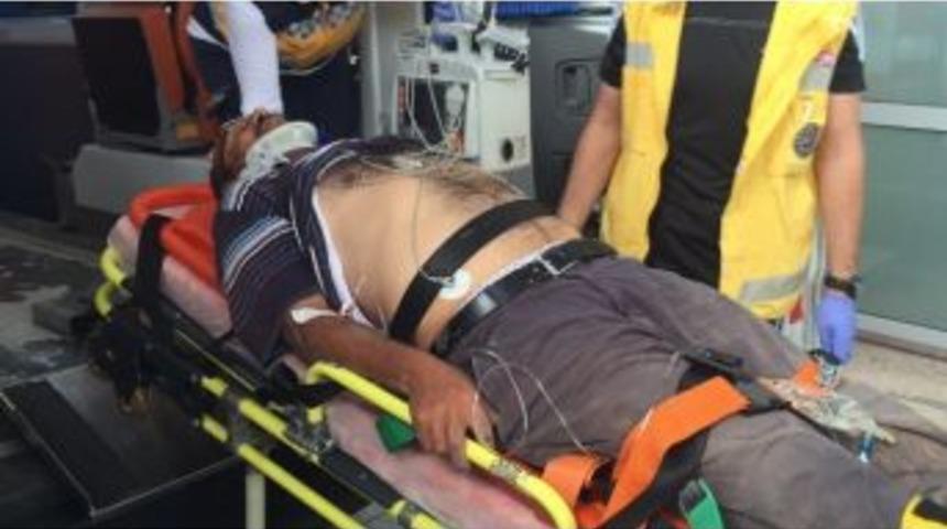 Elektrik Akımına Kapılan İş&ccedil;i Yaralandı