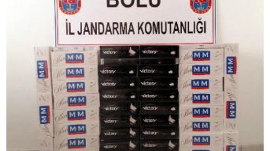 Bolu'da 5 Bin 510 Paket Ka&ccedil;ak Sigara Ele Ge&ccedil;irildi