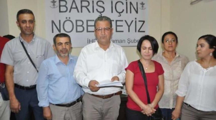 Adıyaman'da İhd &Uuml;yeleri Barış N&ouml;beti Tuttu