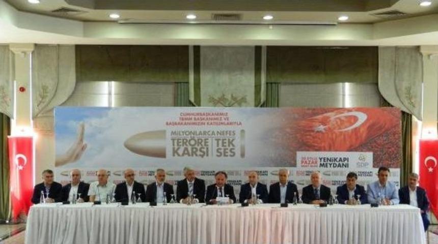 Erdoğan Ve Davutoğlu'nun Katılımıyla "milyonlarca Nefes, Ter&ouml;re Karşı Tek Ses" Mitingi