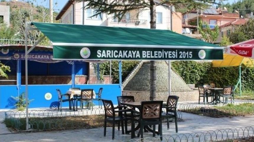 Sarıcaya&rsquo;da G&uuml;neşe Ve Yağışlara Karşı Portatif Tente Hizmeti