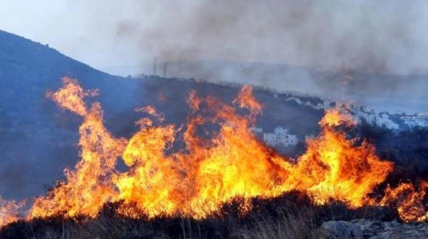 Bodrum'da Korkutan Yangın