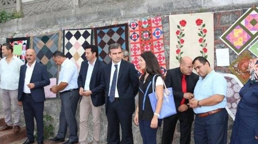 Ak&ccedil;akoca&rsquo;da Kırkyama Sergisi A&ccedil;ıldı