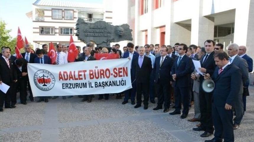 Erzurum&rsquo;da Adliye &Ccedil;alışanları Şehitleri Andı