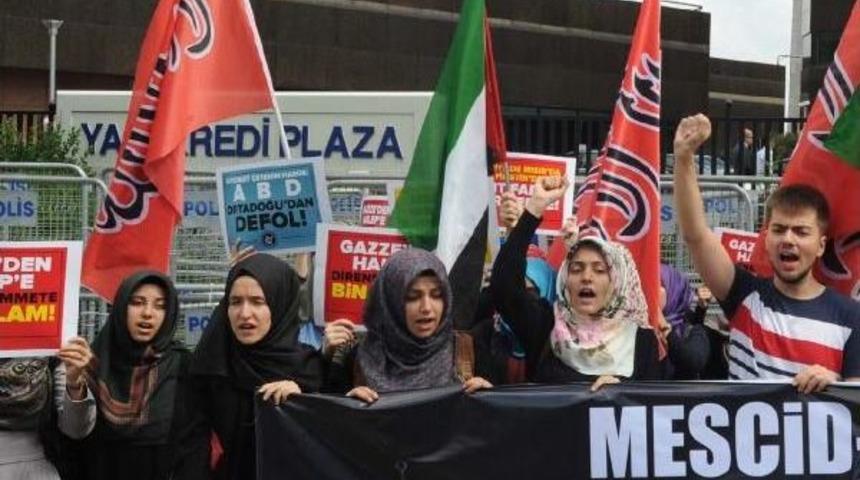 İsrail Başkonsolosluğu &Ouml;n&uuml;nde Protesto G&ouml;sterisi