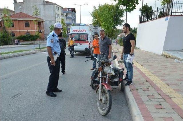 Motosikletli Engelli Takla Attı: 1 Yaralı