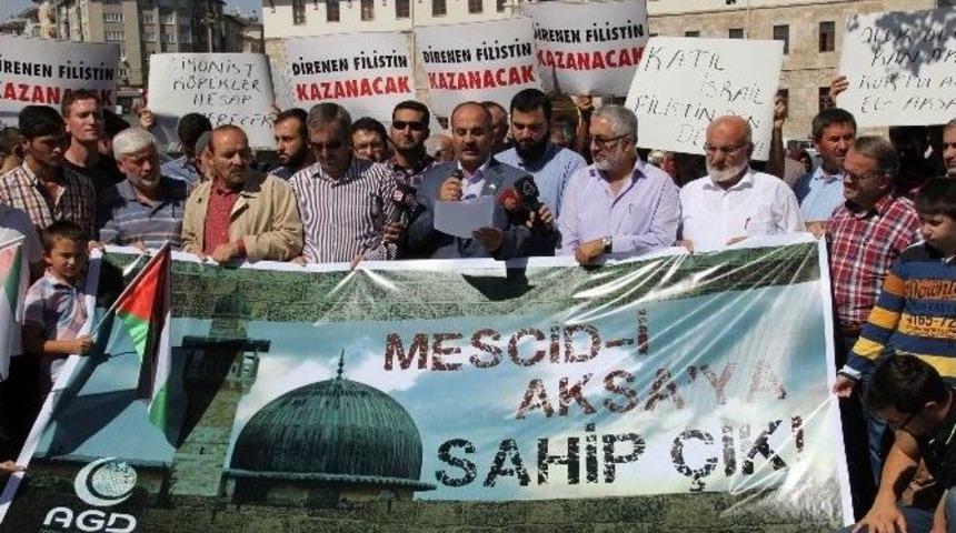 Sivas&rsquo;ta Mescid-i Aksa Protestosu